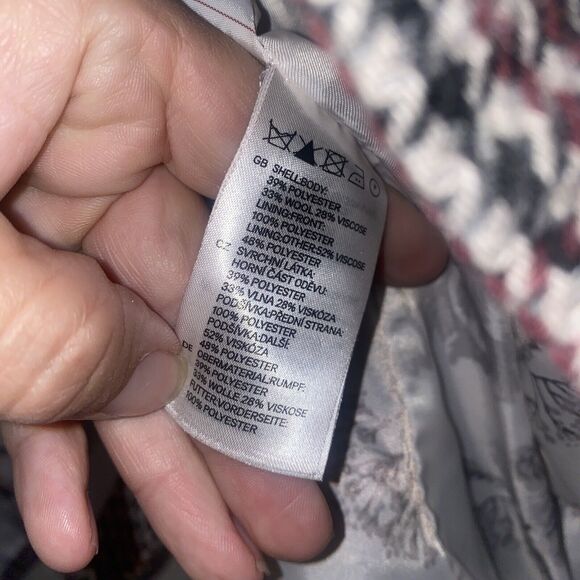 H&M Houndstooth wool Jacket Blazer Womens Dark academia 8 old money - Picture 13 of 13